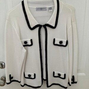 White Jacket with Black Trim - Size Large